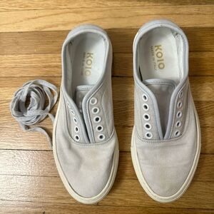 Koio Grey Canvas Sneakers Size 36